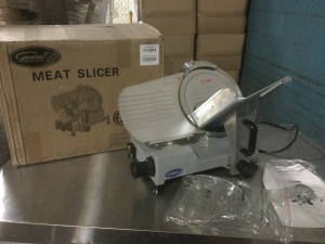 General GSE010 Professional 10" Meat Slicer. Works. The "ON" Switch does not stay on. Must be held down