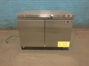 Maxx Cold MXSF48UHC 48” Undercounter Freezer, Double Door, Stainless Steel. For Repair or Parts. Does Not Get Cold