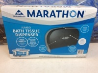 Marathon Jumbo Double Roll Toilet Bath Paper Dispenser. Appears New