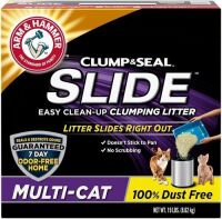 Lot of (2) Arm & Hammer Clump & Seal Slide Multi-Cat Easy Clean-Up Litter, 19 lb - Appear&nbsp;New