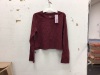 Large Opulent Red Long Sleeve Shirt, New with Tags