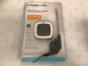 Polder Digital Meat Thermometer & Timer, Untested, E-Commerce Return