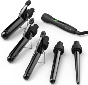 Xtava 5 in 1 Professional Curling Iron and Wand Set, New