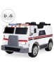 12V Kids Ride On Emergency Vehicle w/ 2.4MPH Max Speed, Remote Control, USB Port, 2 Speeds, LED Lights, Realistic Siren, Intercom