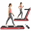 2 in 1 2.25 HP Under Desk Folding Treadmill with Bluetooth Speaker and LED Display 