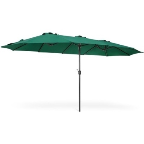 15x9ft Rectangular Outdoor Aluminum Twin Patio Market Umbrella w/ Crank, Wind Vents&nbsp;