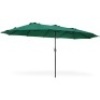 15x9ft Rectangular Outdoor Aluminum Twin Patio Market Umbrella w/ Crank, Wind Vents&nbsp;