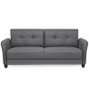 76in Contemporary Linen Fabric Upholstered Sofa Couch Lounger 