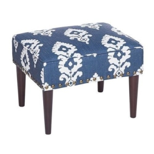 Pier1 Lily Navy Boldini Ikat Ottoman. New