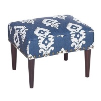 Pier1 Lily Navy Boldini Ikat Ottoman. New