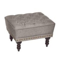 Pier1 Performance Chas Ottoman in Tweed Gray. New