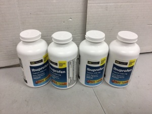 Lot of (4) DG Health Ibuprofen 500 Tablet Bottles, New