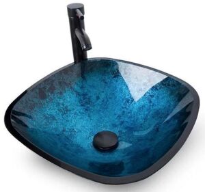 Elecwish USBA20076 Modern Square Vessel Sink