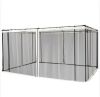 Outsunny Replacement Mesh Mosquito Netting Screen Walls for 10' x 13' Patio Gazebo, 4-panel Sidewalls with Zippers
