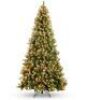 7.5' Pre-Lit Pre-Decorated Christmas Tree w/ Flocked Tips, Pine Cones