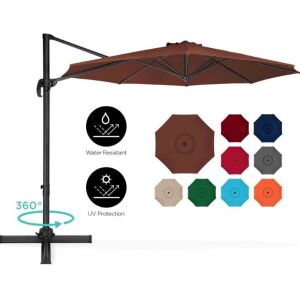 360-Degree Rotating Cantilever Offset Patio Umbrella w/ Tilt - 10ft