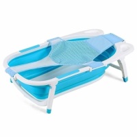 Baby Folding Collapsible Portable Bathtub w/ Block