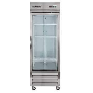 Maxx Cold MXCR-23GDHC 26.8" Single Glass Door Reach-In Refrigerator, Bottom Mount. New Defect for Repair. Does Not Get Cold