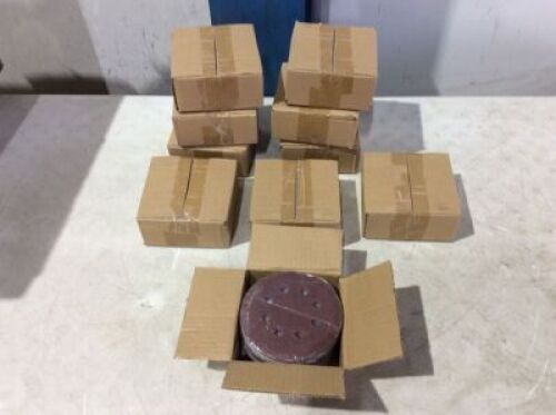 Lot of (10) Aluminum Oxide Sanding Discs, 5" 8 Hole, 60 pcs&nbsp;