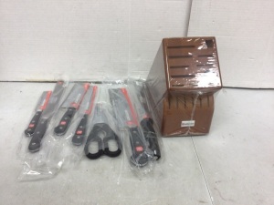 Chef Knife Set w/ Block, Appears New