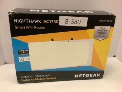Nighthawk AC1750 Smart Wi-Fi Router, Powers On, Ecommerce Return