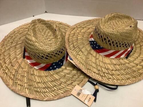 Lot of (2) Straw Hat, Appears New
