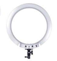 19" LED Ring Light - Dimmable, 5500K, For SmartPhone/Camera w/ Light Stand. E-Commerce Return. Powers On, Not Tested Further. Appears New