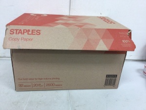 Box of Staples 11x17 Copy Paper, E-Commerce Return