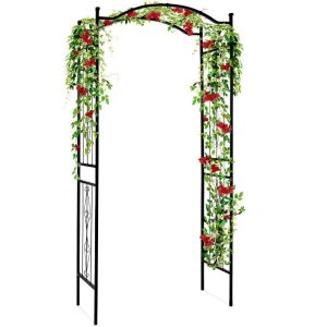 Lot of (2) Steel Garden Arch Arbor Trellis for Climbing Plants - 92in