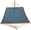 Patio Watcher Quick Dry Hammock Bamboo Spreader Bars, Blue. Appears New 