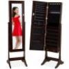 6-Tier Standing Jewelry Mirror Armoire w/ LED Lights
