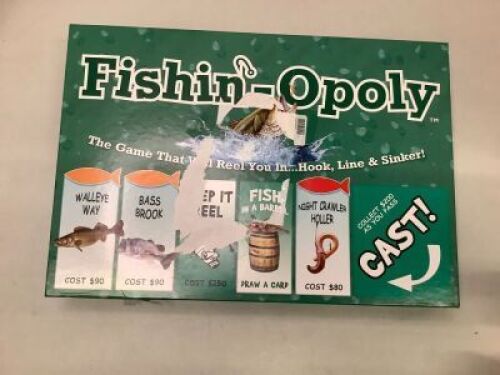 Fishin Opoly, Package Damaged, Appears New
