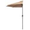 9ft Half Patio Umbrella w/ Crank, Red.&nbsp;Appears New