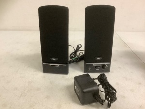 Cyber Acoustics Multimedia Desktop Computer Speakers, Powers Up, Appears New