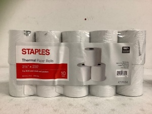 Staples Thermal Paper Rolls, New 