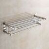 Lot of (2)&nbsp;Wall Mounted Stainless Steel Bathroom Double Towel Rack