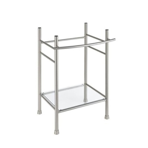 American Standard&nbsp;Edgemere 34.4063-in H Brushed nickel Stainless steel Pedestal Sink Base (Base Only). Appears New