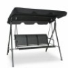 3 Person Patio Swing With Polyester Angle Adjustable Canopy