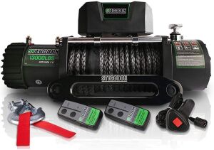 STEGODON Electric Winch 13000LBS 12V Synthetic Rope 