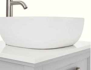 Style Selections Vessel Sink, White. Appears New 