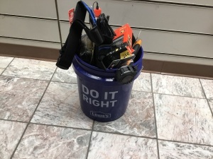 Bucket of Tools. Various Brands & Types of Tools. See Pics for Details. Condition Unknown, Most Appear New