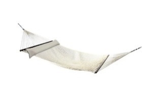 Style Selections Garden Treasures Hammock w/ Pillow, Cream. Appears New 