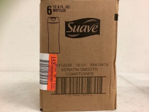 Box of 6 Suave Keratin Smooth Conditioner Bottles, New