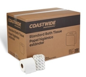 Coastwide Professional 2-Ply Standard Toilet Paper, 500 Sheets/Roll, Approx. 96 Rolls/Carton, Appears New