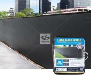 100 Series High Blockage Fence Privacy Screen, Carbon Black. Appears New 