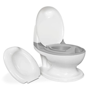 Nuby My Real Potty Training Toilet w/ Life-Like Flush Button & Sound for Toddlers & Kids, White. Appears New