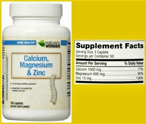 (12) Bottles of Nature's Wonder Calcium Magnesium Zinc Support Healthy Bones 150 Caplets/Bottle. Exp 12/2021.  