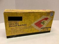 Commercial Grade Cut-To-Size Vacuum Bag Rolls, Appears New