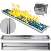 (3) Drop-in Fire Pit Pan W/ Burners, Used w/&nbsp;Propane Tanks (Burners Only: Fireglass Sold Separatley). Appear New