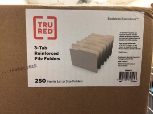 TruRed 3-Tab Reinforced File Folders